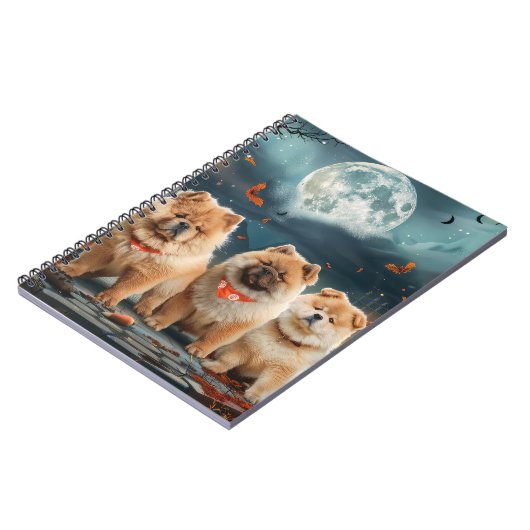 Carnet Chow Chow Halloween Éffrayant (Côté gauche)