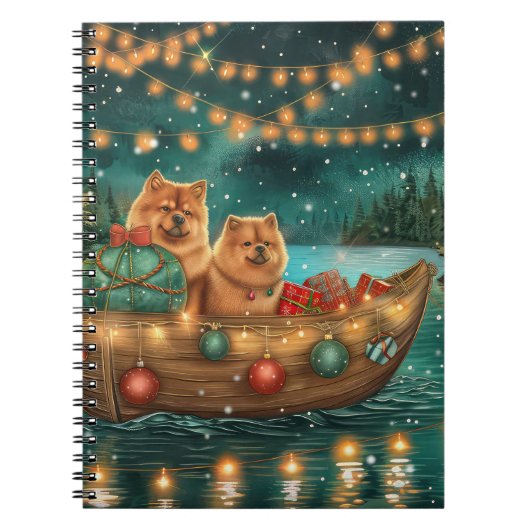 Carnet Chow Chow Noël Festive Voyage (Devant)