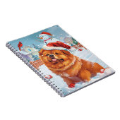 Carnet Chow Chow Winter Wonderland Noël Joie (Côté Droit)
