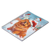 Carnet Chow Chow Winter Wonderland Noël Joie (Côté gauche)