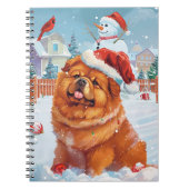 Carnet Chow Chow Winter Wonderland Noël Joie (Devant)