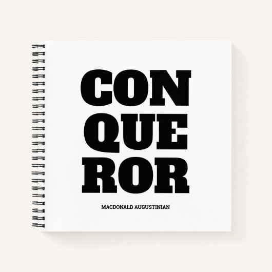 CARNET chrétien CONQUEROR (Devant)