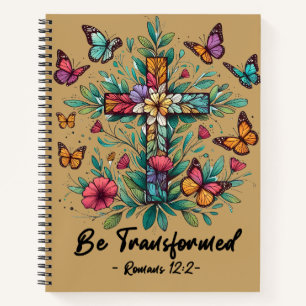 Carnet Chrétien transformé Romains 12:2 Floral