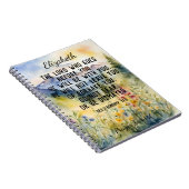 Carnet Christian Bible Verse Aquarelle Montagnes Nom (Côté Droit)