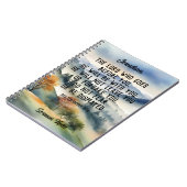 Carnet Christian Bible Verse Aquarelle Montagnes Nom (Côté gauche)