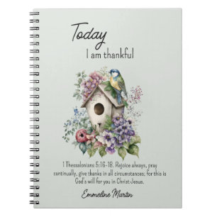 Carnet Christian Gratitude Bible Verse Birhouse