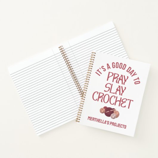 Carnet Christian PRAY SLAY CROCHET Craft Projects (Intérieur)