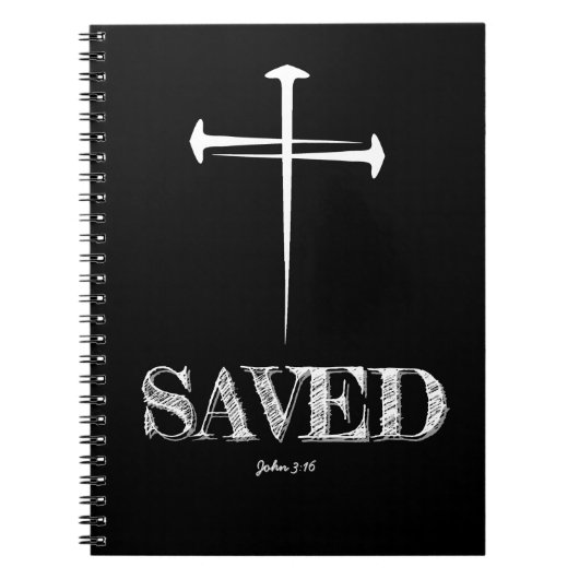 Carnet Christian SAVED avec 3 Croix à ongles (Devant)