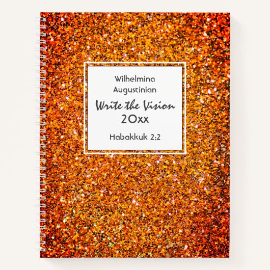 Carnet Christian WRITE THE VISION Personnalisable RED (Devant)