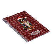 Carnet Christmas Bernese Chien Père Noël Nom Customisé (Côté Droit)