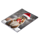 Carnet Christmas Fox Squirrel with a Santa Hat (Côté gauche)