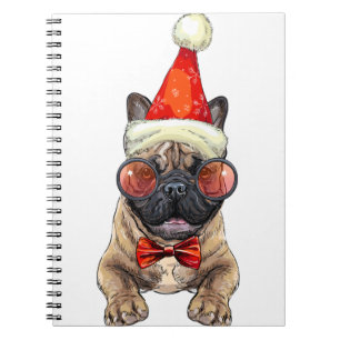 Carnet Christmas French bulldog