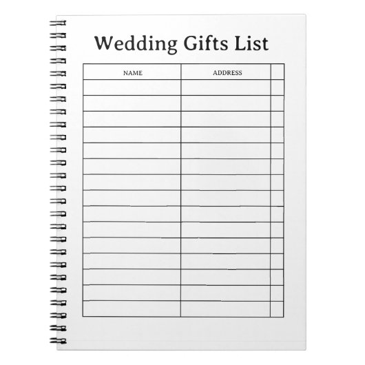 Carnet Christmas Gift List Notepad (Devant)