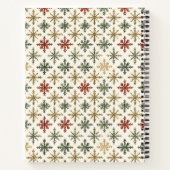 Carnet Christmas Holiday Snowflakes Pattern Personalized (Dos)