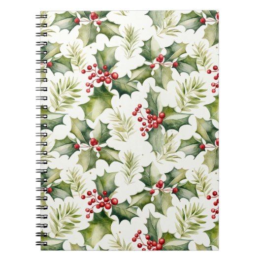 Carnet Christmas Holly Berries (Devant)