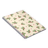 Carnet Christmas Holly Print Spiral Photo Notebook (Côté Droit)