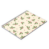 Carnet Christmas Holly Print Spiral Photo Notebook (Côté gauche)