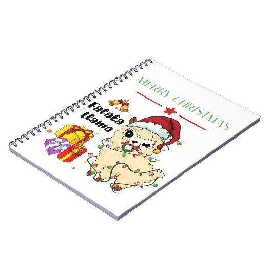 Carnet Christmas Llama Notebook (Côté gauche)