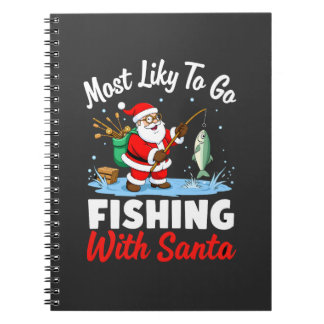 Carnet Christmas Merry Christmas For Gift Fishing Santa (