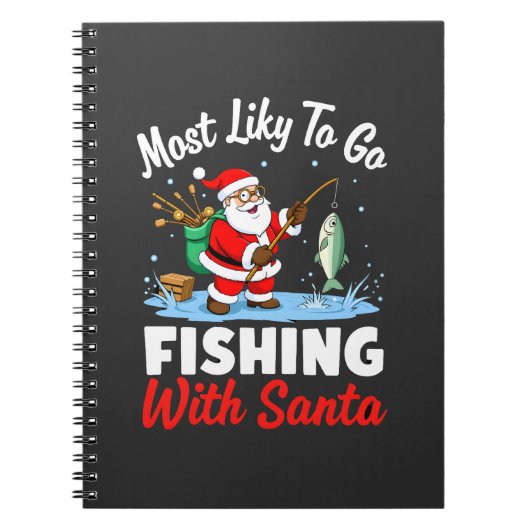 Carnet Christmas Merry Christmas For Gift Fishing Santa ( (Devant)