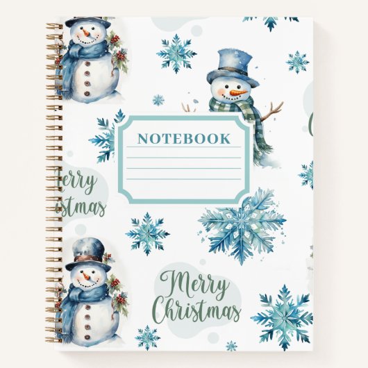 Carnet Christmas Snowman (Devant)
