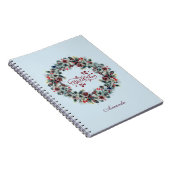 Carnet Christmas Wreath CROIRE Typographie monogramme (Côté Droit)