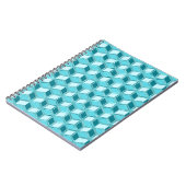 Carnet Chrome 3-d boîtes - turquoise / aqua (Côté gauche)