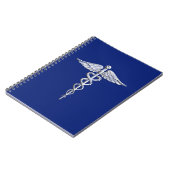 Carnet Chrome Comme Caduceus Symbole Médicale sur Décor B (Côté gauche)