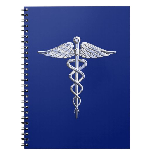 Carnet Chrome Comme Caduceus Symbole Médicale sur Décor B (Devant)