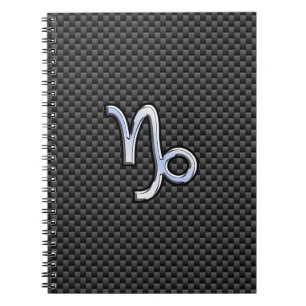 Carnet Chrome comme Capricorn Zodiac Sign on Carbon Fiber