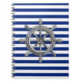Carnet Chrome Comme Roue sur les rayures nautiques (Devant)