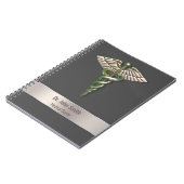Carnet Chrome Holographique 3D Caducée Médical (Côté gauche)