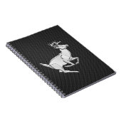Carnet Chrome Like Running Deer on Carbon Fiber (Côté Droit)