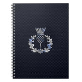 Carnet Chrome sur le chardon d'écossais d'impression de (Devant)