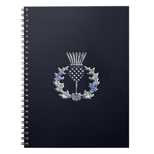 Carnet Chrome sur le chardon d'écossais d'impression de (Devant)