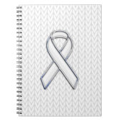 Carnet Chrome sur le Tricot blanc sensibilisation au ruba (Devant)