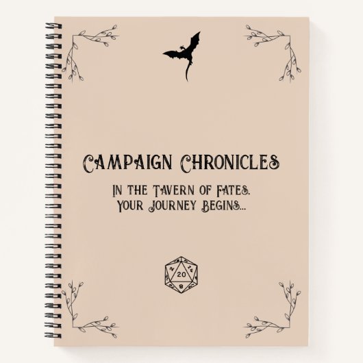 Carnet chronique de la campagne D&D (Devant)
