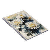 Carnet Chrysanthème - Fleurs aquarelle (Côté Droit)