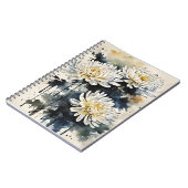 Carnet Chrysanthème - Fleurs aquarelle (Côté gauche)