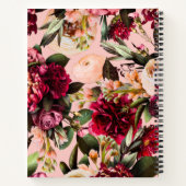 Carnet Chrysanthème romantique sur Gossamer Pink (Dos)