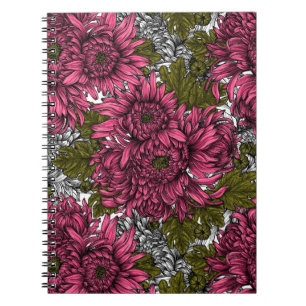 Carnet Chrysanthème rose