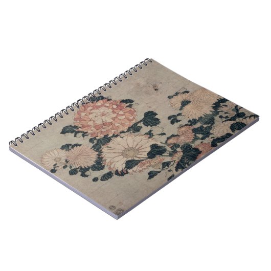 Carnet Chrysanthèmes (bois de graveur de couleur) (Côté gauche)