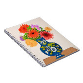 Carnet Chrysanthèmes dans un vase chinois bleu (Côté Droit)