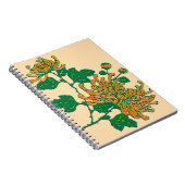 Carnet Chrysanthèmes d'araignée chinois - orange clair (Côté Droit)