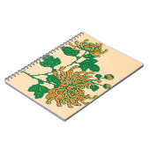 Carnet Chrysanthèmes d'araignée chinois - orange clair (Côté gauche)