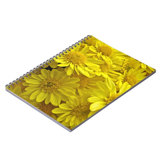 Carnet Chrysanthèmes jaune soleil (Côté gauche)