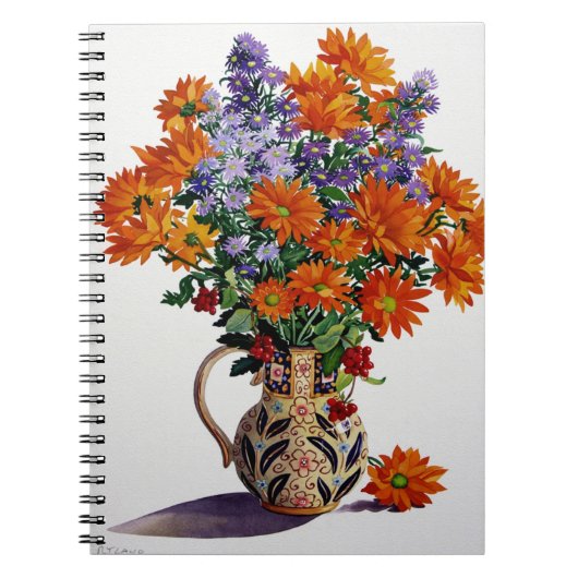 Carnet Chrysanthèmes oranges (Devant)