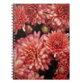 Carnet Chrysanthèmes rouges riches (Devant)