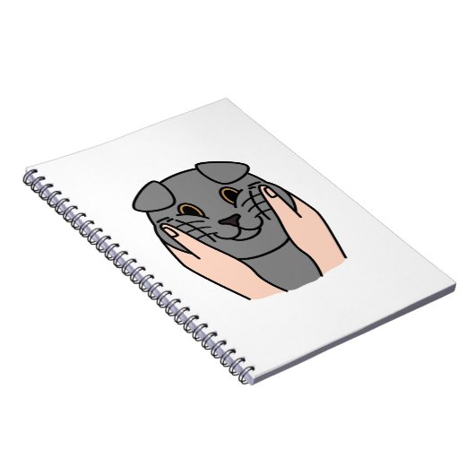 Carnet Chubby Cheeks Scottish Fold Cat (Côté Droit)