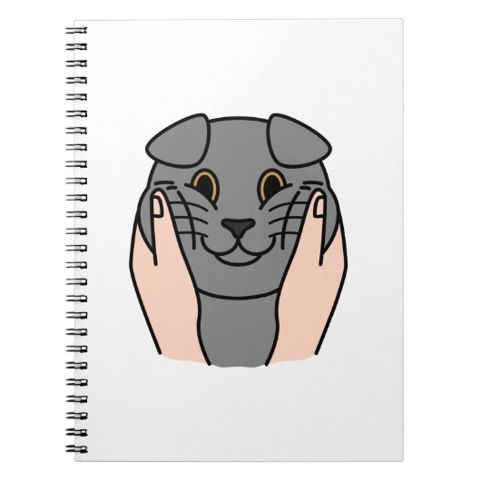 Carnet Chubby Cheeks Scottish Fold Cat (Devant)